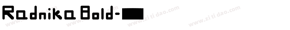 Radnika Bold字体转换